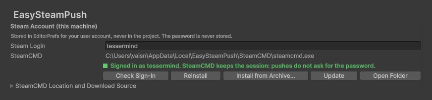 Steam account and SteamCMD block